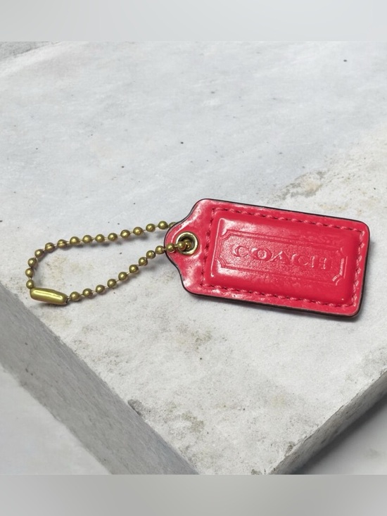 Coach Accessories - Coach Pink Leather Hangtag